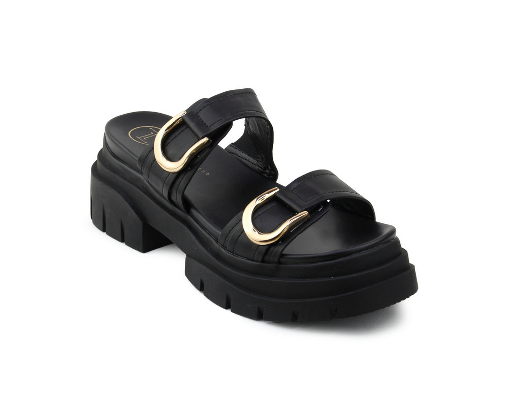 Sandalias Lob Footwear PU Negras para Mujer