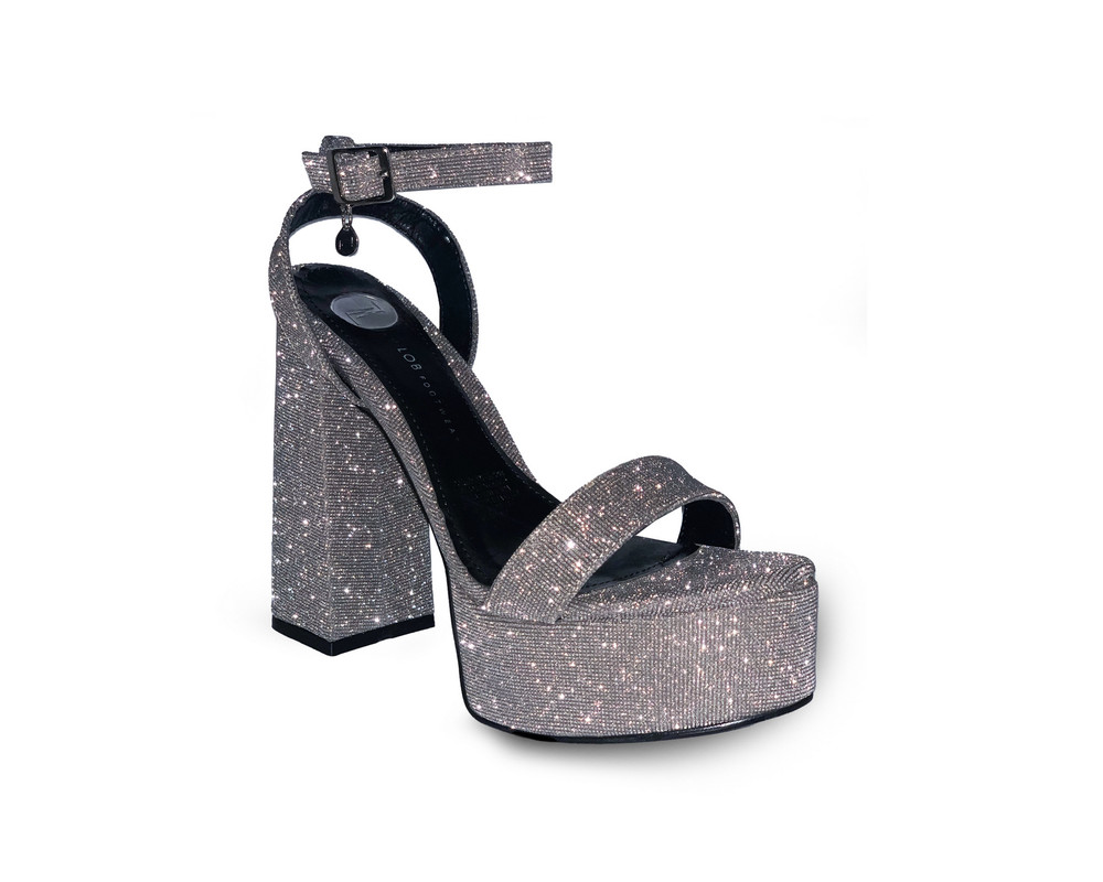 Foto 1 | Sandalias Lob Footwear Universo Plateadas para Mujer