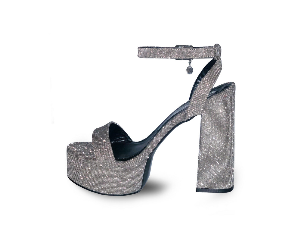 Foto 5 | Sandalias Lob Footwear Universo Plateadas para Mujer