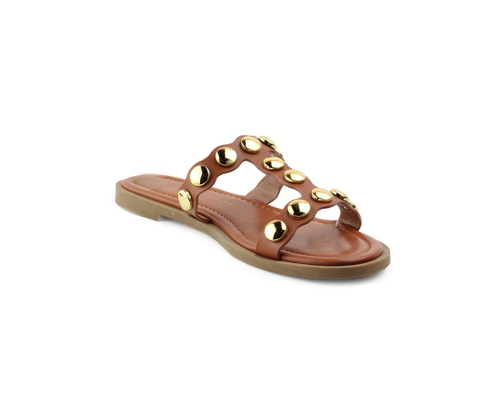 Foto 2 pulgar | Sandalias Lob Footwear PU Cafés para Mujer