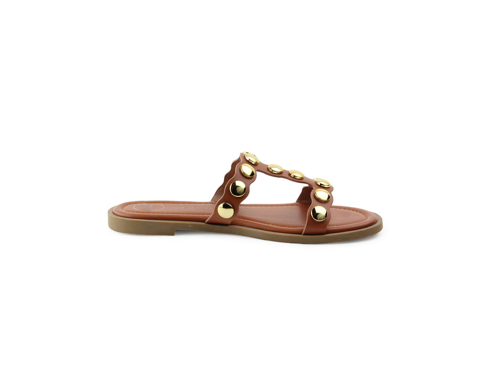 Foto 2 | Sandalias Lob Footwear PU Cafés para Mujer