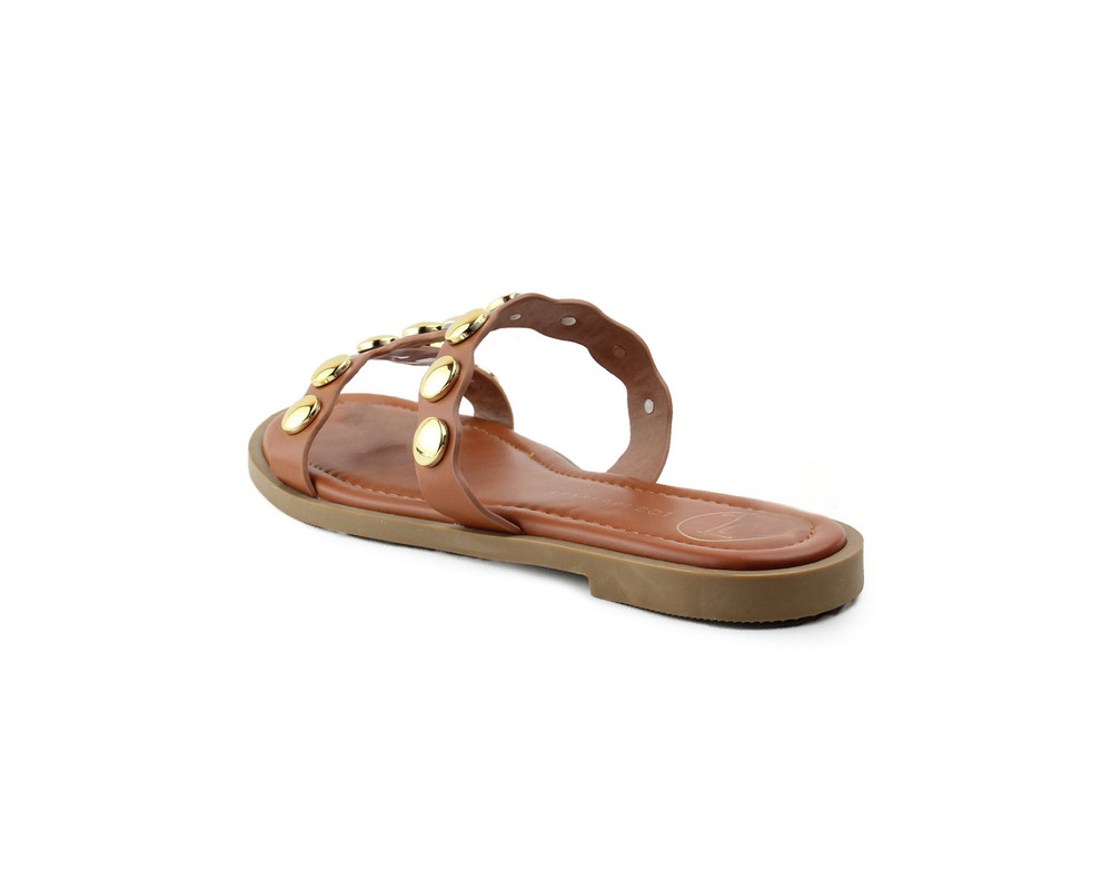 Foto 5 pulgar | Sandalias Lob Footwear PU Cafés para Mujer