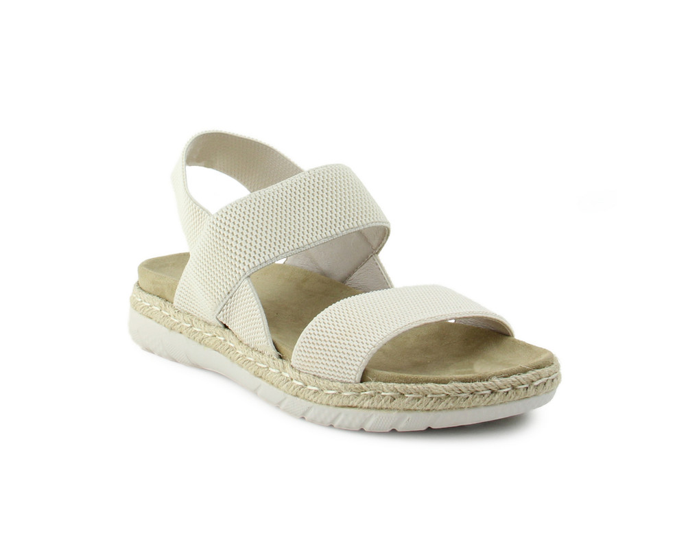 Foto 2 pulgar | Sandalias Tipo Cuña Lob Footwear Elástico Beige para Mujer