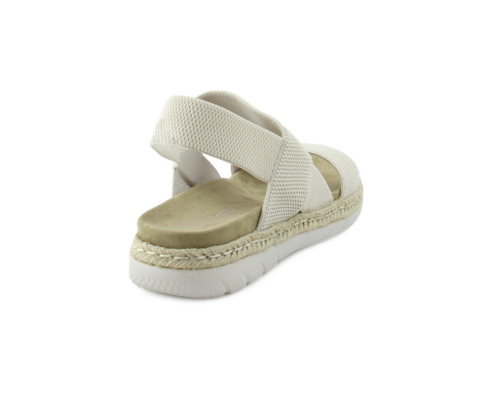 Foto 4 pulgar | Sandalias Tipo Cuña Lob Footwear Elástico Beige para Mujer