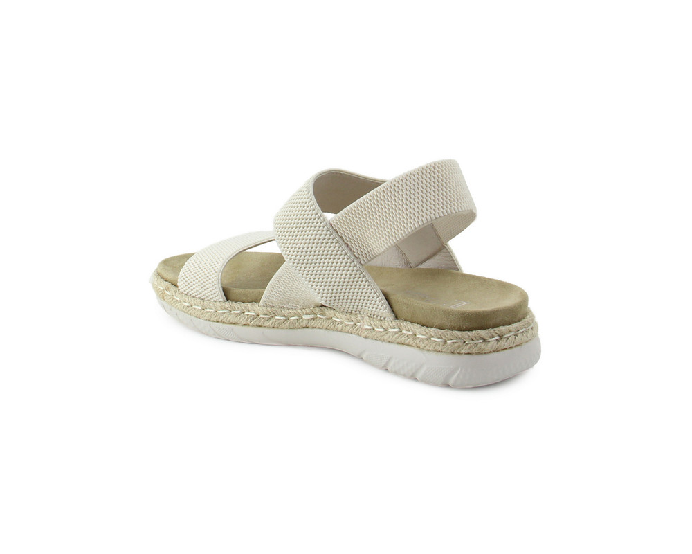 Foto 5 pulgar | Sandalias Tipo Cuña Lob Footwear Elástico Beige para Mujer