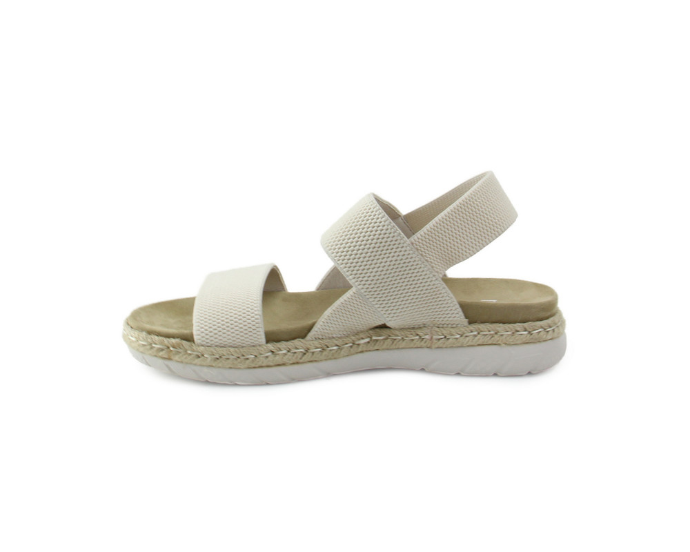 Foto 6 pulgar | Sandalias Tipo Cuña Lob Footwear Elástico Beige para Mujer