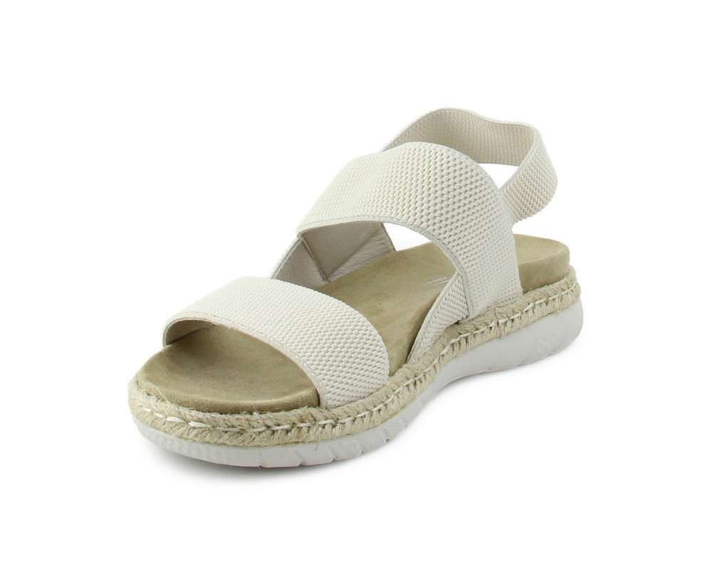 Foto 7 pulgar | Sandalias Tipo Cuña Lob Footwear Elástico Beige para Mujer