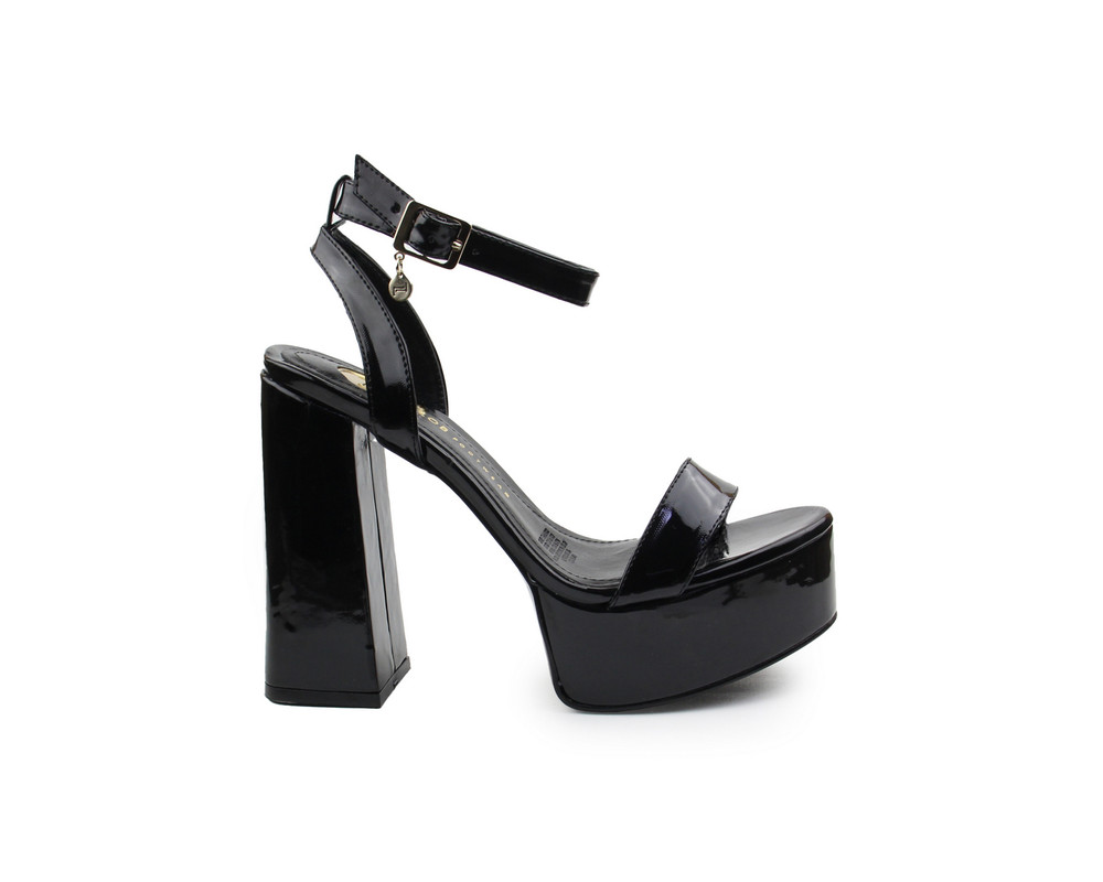 Foto 2 | Sandalias Lob Footwear Charol Negro para Mujer