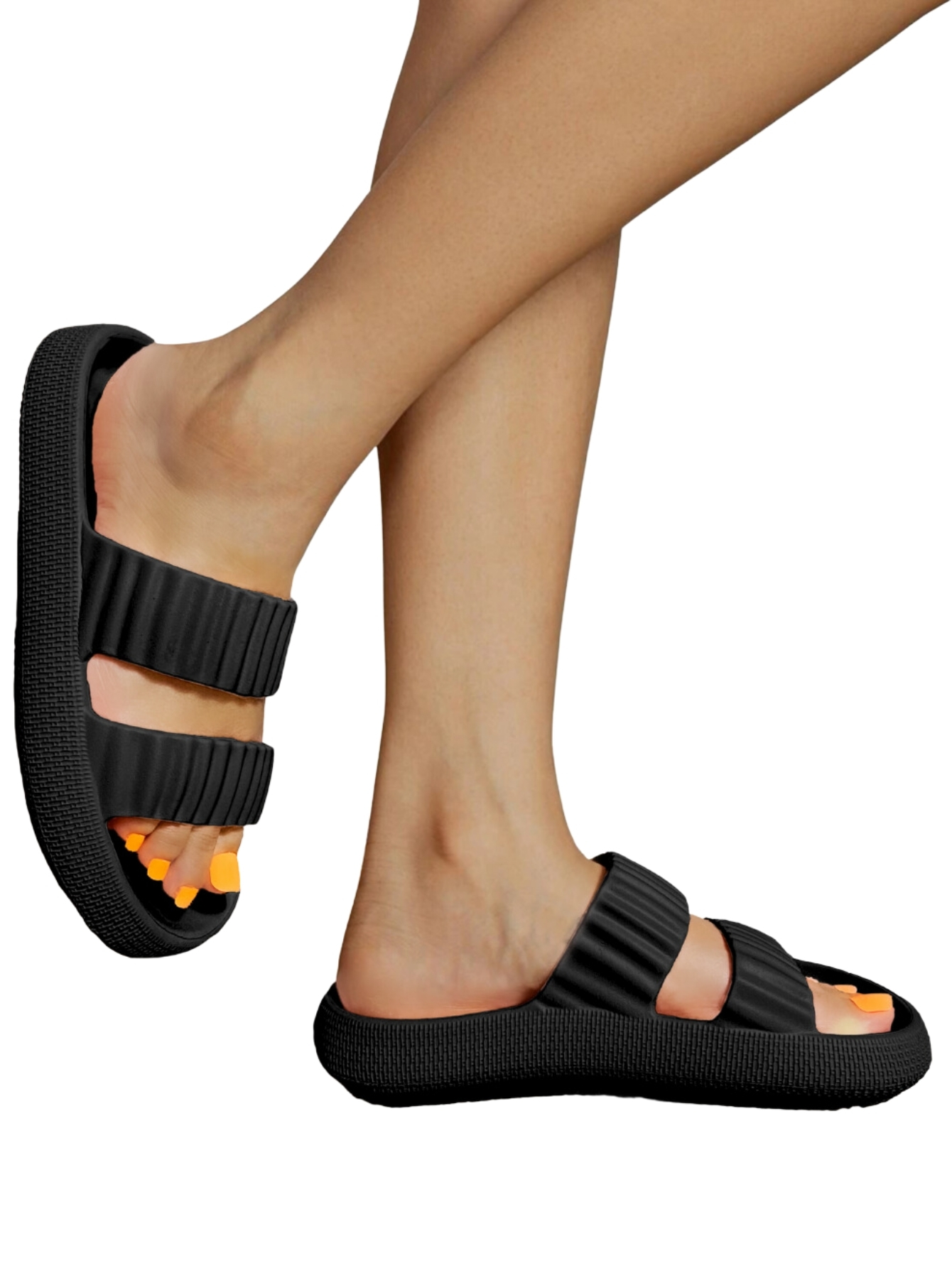 Foto 2 pulgar | Sandalias Sand-1010 Negro Sponch Antideslizante para Mujer