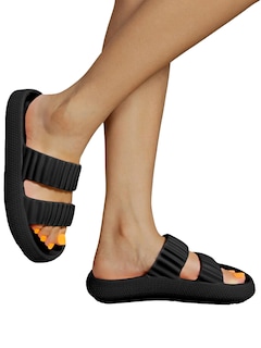 Foto 1 | Sandalias Sand-1010 Negro Sponch Antideslizante para Mujer