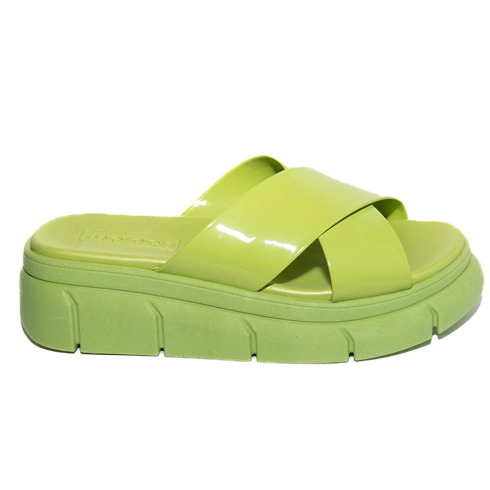 Foto 3 pulgar | Sandalias Moleca Verdes para Mujer