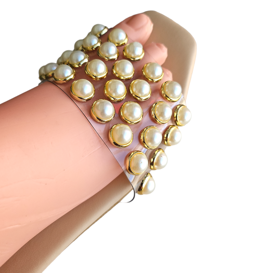 Foto 4 pulgar | Sandalias con Perlas Lc para Mujer