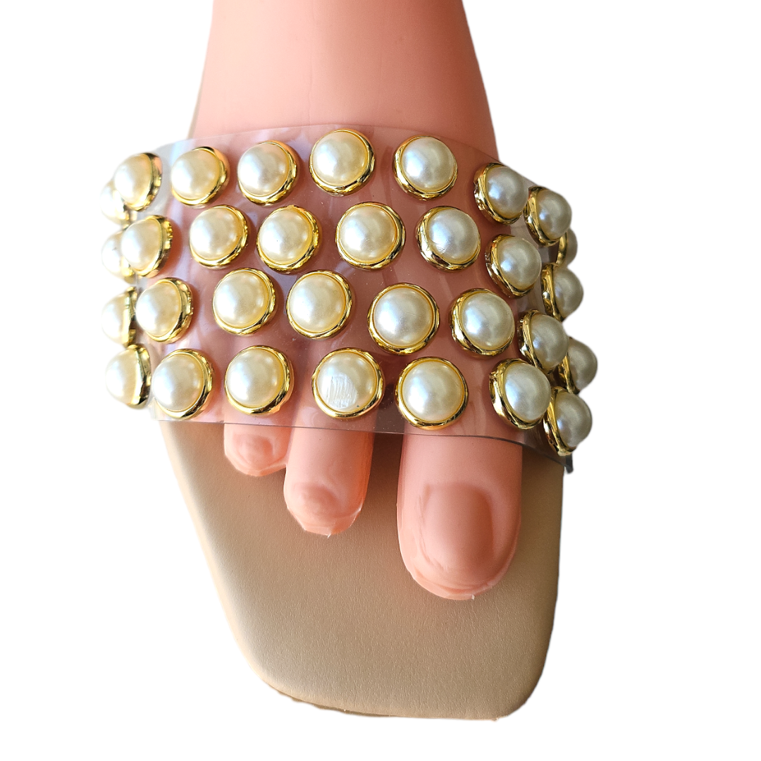 Foto 5 pulgar | Sandalias con Perlas Lc para Mujer