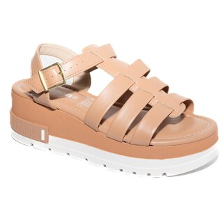 Foto 1 | Sandalia Plataforma Plana Moleca 5481.104.9569 Beige