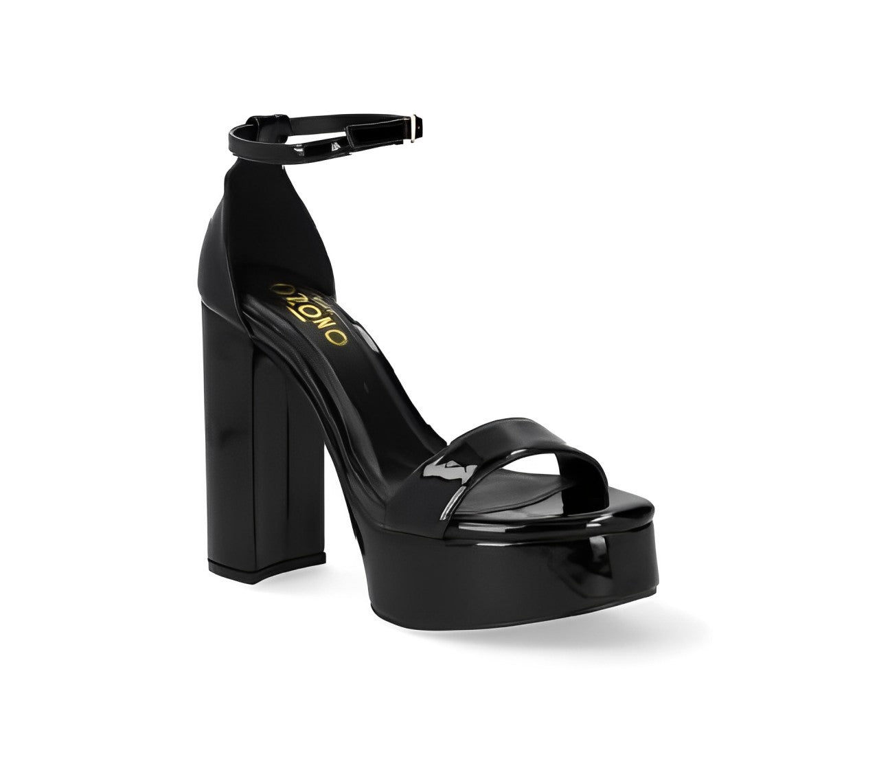 Sandalias de Tacón Capa de Ozono Negras para Mujer