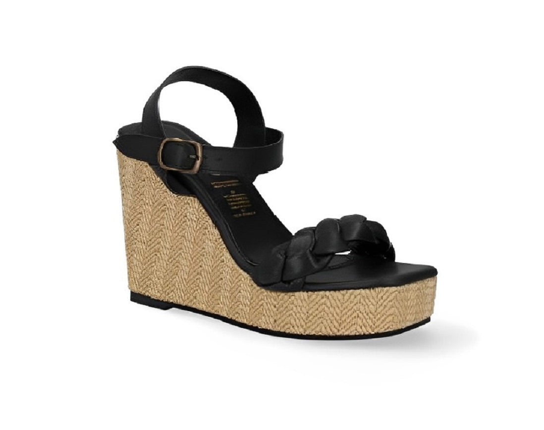 Foto 1 | Sandalias de Tacón Capa de Ozono Negras para Mujer