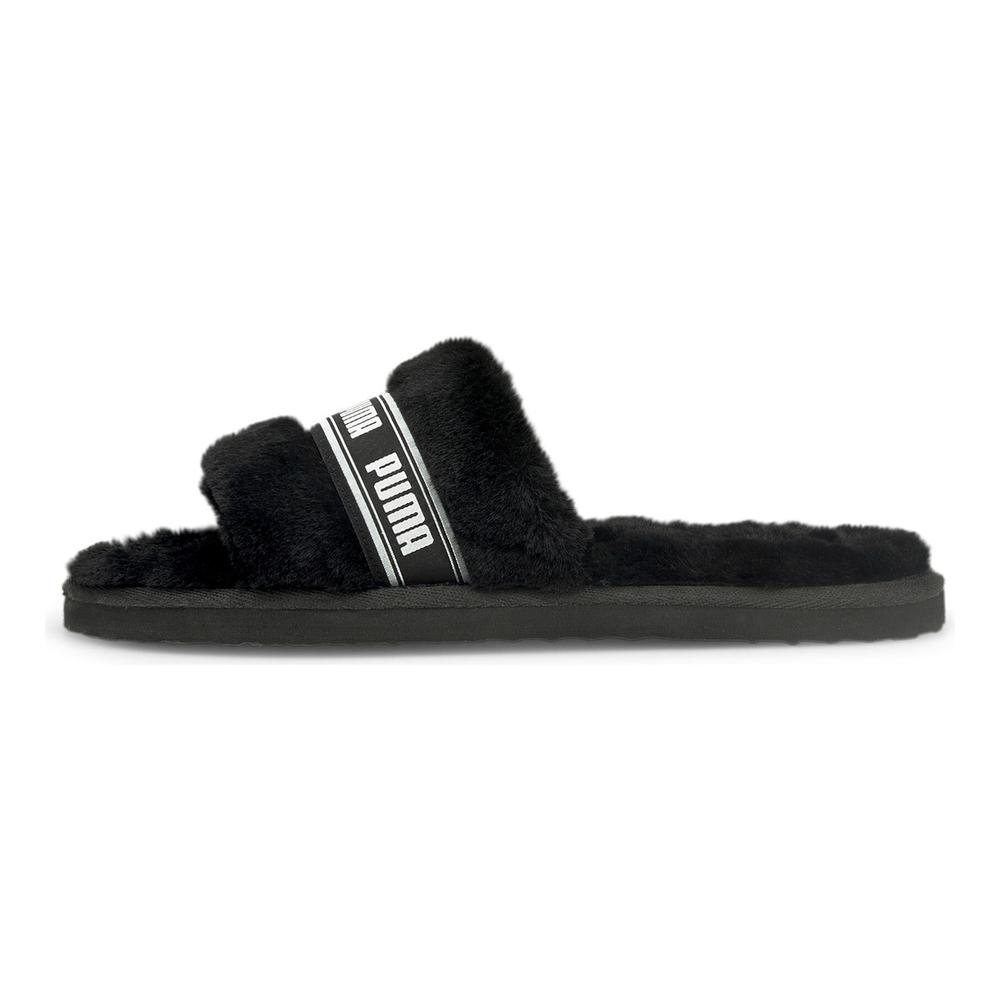 Foto 2 pulgar | Pantuflas Puma Fluff Negras para Mujer