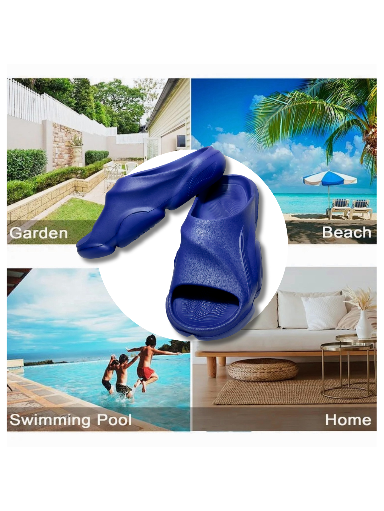 Foto 7 | Sandalia Ligera Para Hombre De Cobertura Semi-abierta Sand-1021 Color Azul Antideslizante