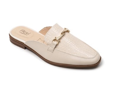 Foto 1 | Sandalias Flexi Blancas Casuales para Mujer