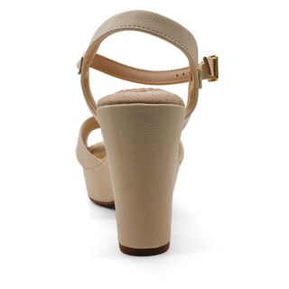 Foto 4 | Sandalias con Tacón Rbcollection Beige para Mujer
