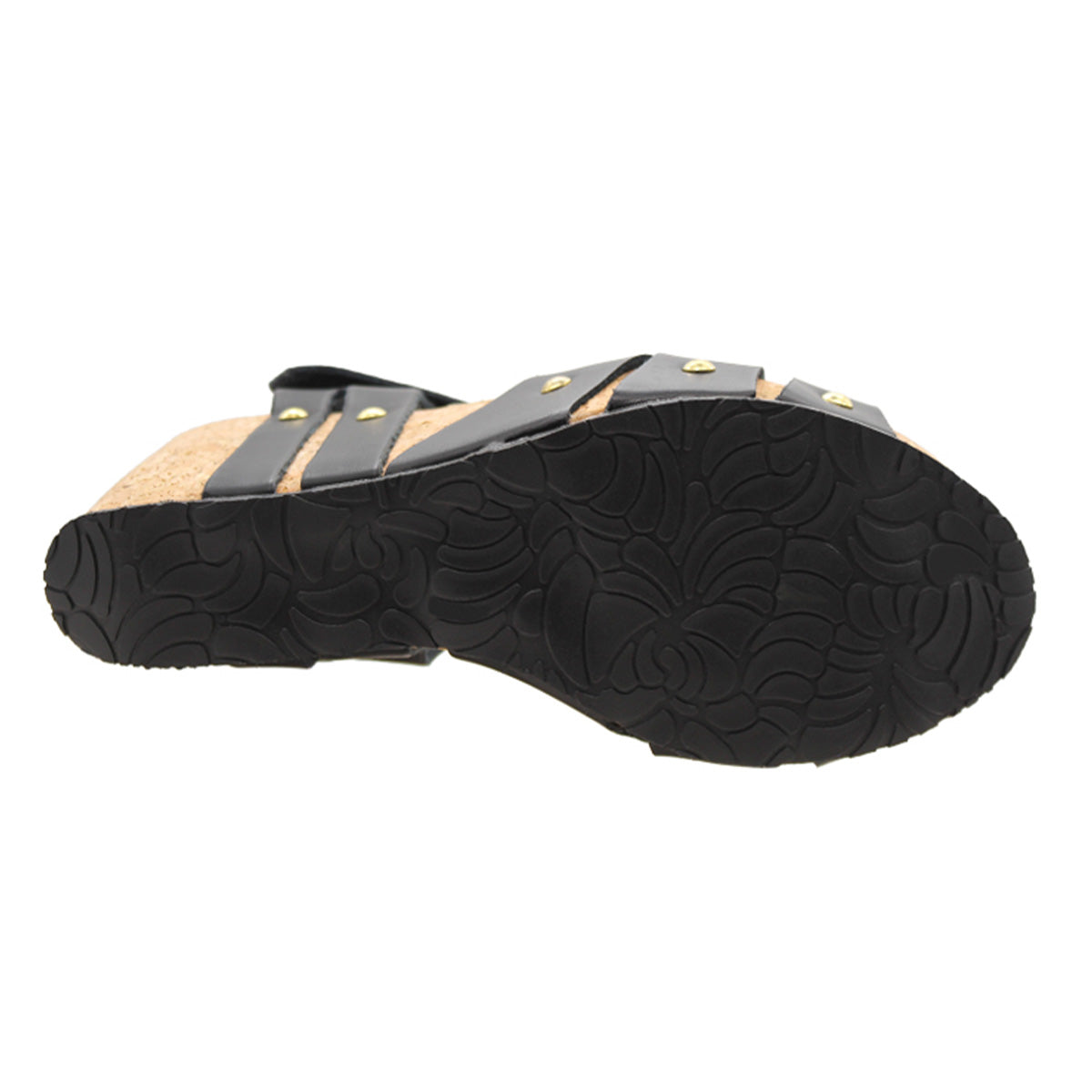 Foto 6 | Sandalias Con Plataforma Exterior Piel Vegana Rbcollection Negro Para Mujer