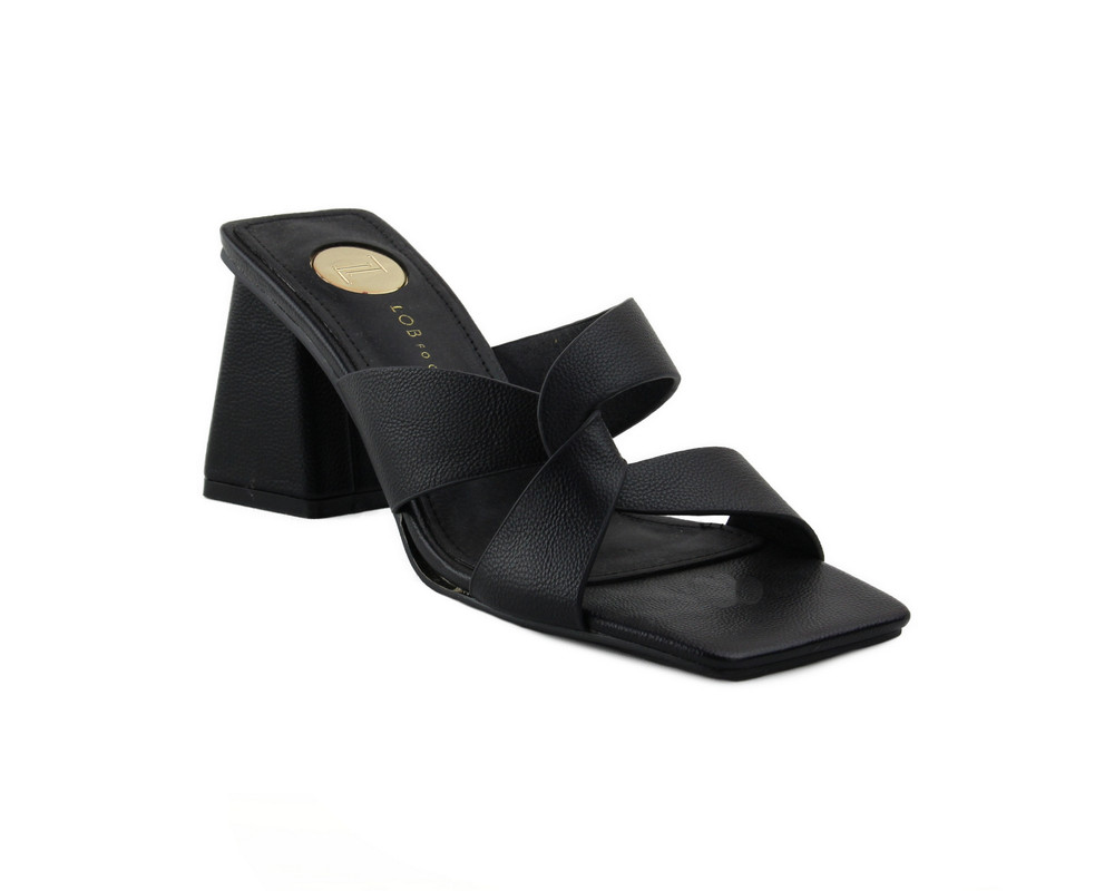 Foto 1 | Sandalia Lob Footwear Pu Negro para Mujer