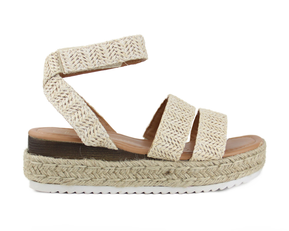 Foto 3 pulgar | Sandalia con Plataforma Lob Footwear Beige para Mujer