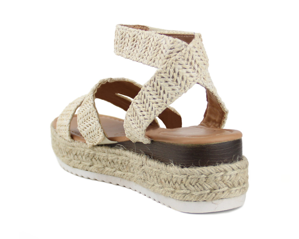 Foto 5 pulgar | Sandalia con Plataforma Lob Footwear Beige para Mujer