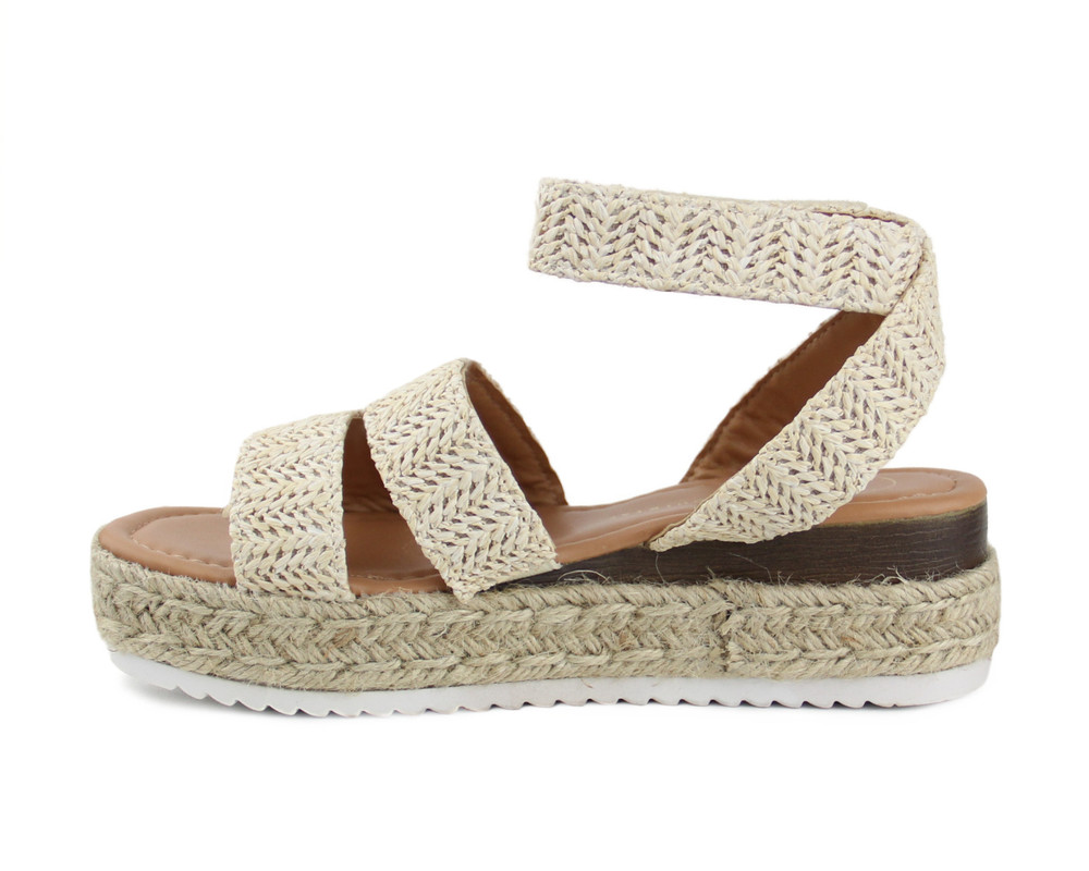 Foto 6 pulgar | Sandalia con Plataforma Lob Footwear Beige para Mujer