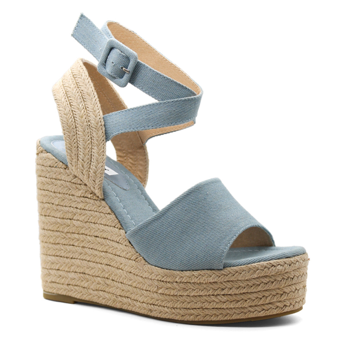 Sandalias Con Plataforma Exterior Textil Rbcollection Color Azul Para Mujer