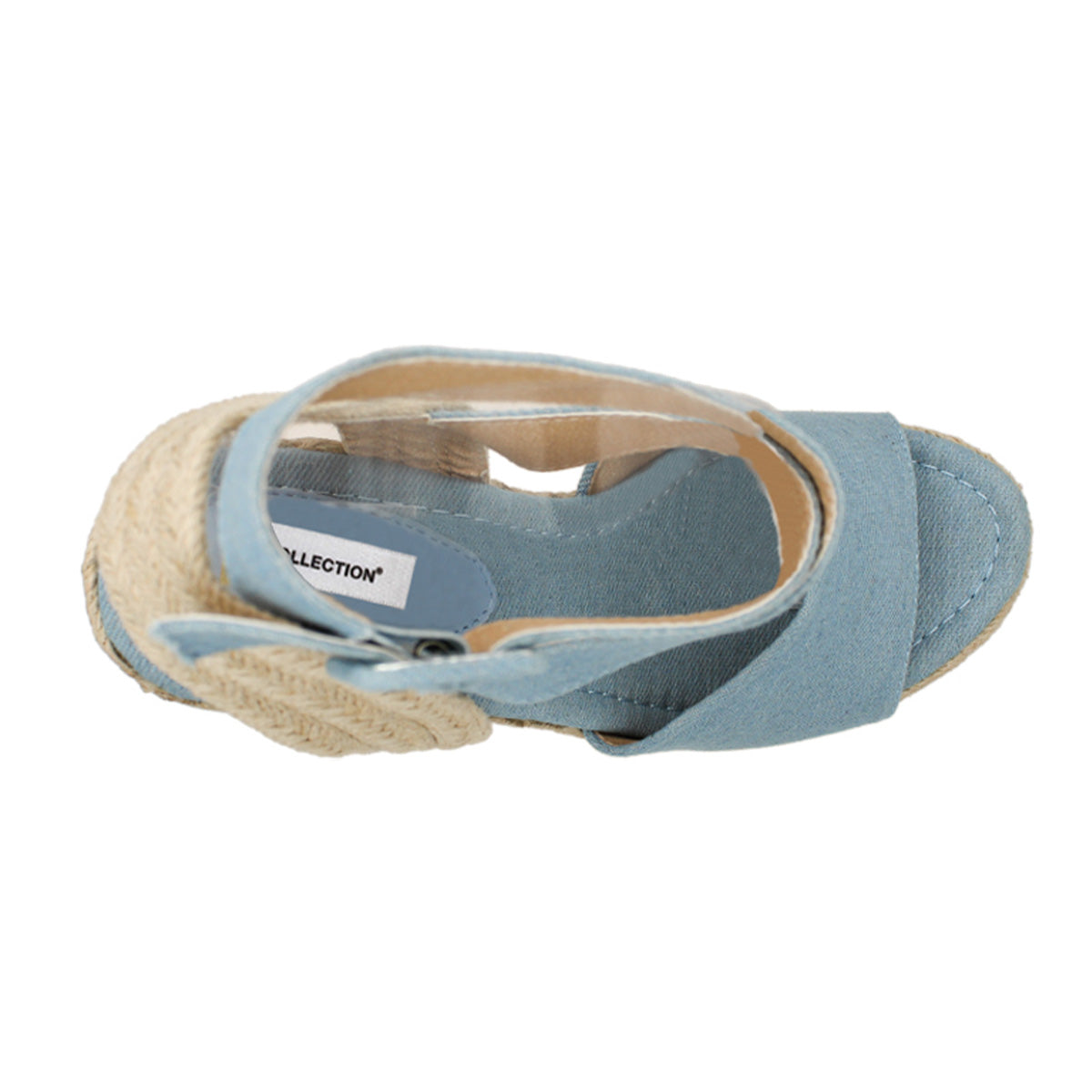 Foto 6 pulgar | Sandalias Con Plataforma Exterior Textil Rbcollection Color Azul Para Mujer