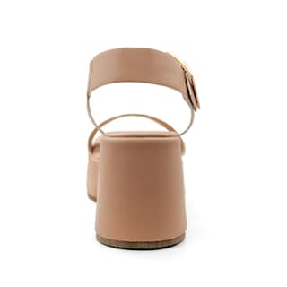 Foto 4 | Sandalias con Plataforma Exterior Piel Vegana color Beige de Rbcollection para Mujer