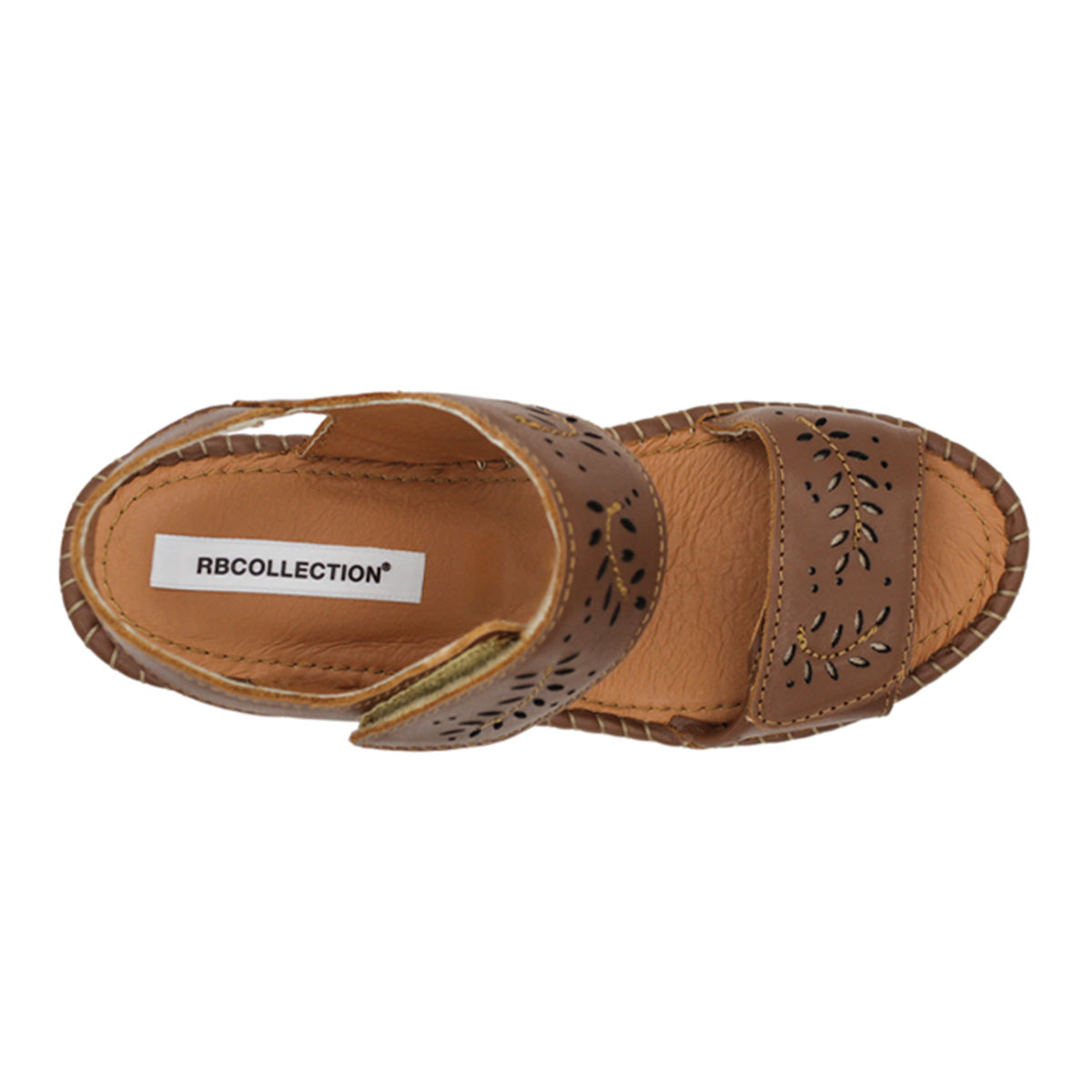 Foto 5 | Sandalias con Plataforma Rbcollection Marrón Exterior Piel Vegana para Mujer