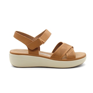 Foto 2 | Sandalias con Plataforma Rbcollection Café para Mujer