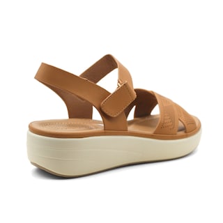 Foto 3 | Sandalias con Plataforma Rbcollection Café para Mujer