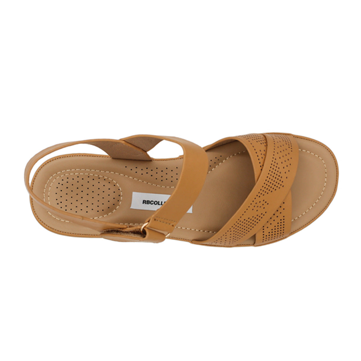 Foto 6 pulgar | Sandalias con Plataforma Rbcollection Café para Mujer