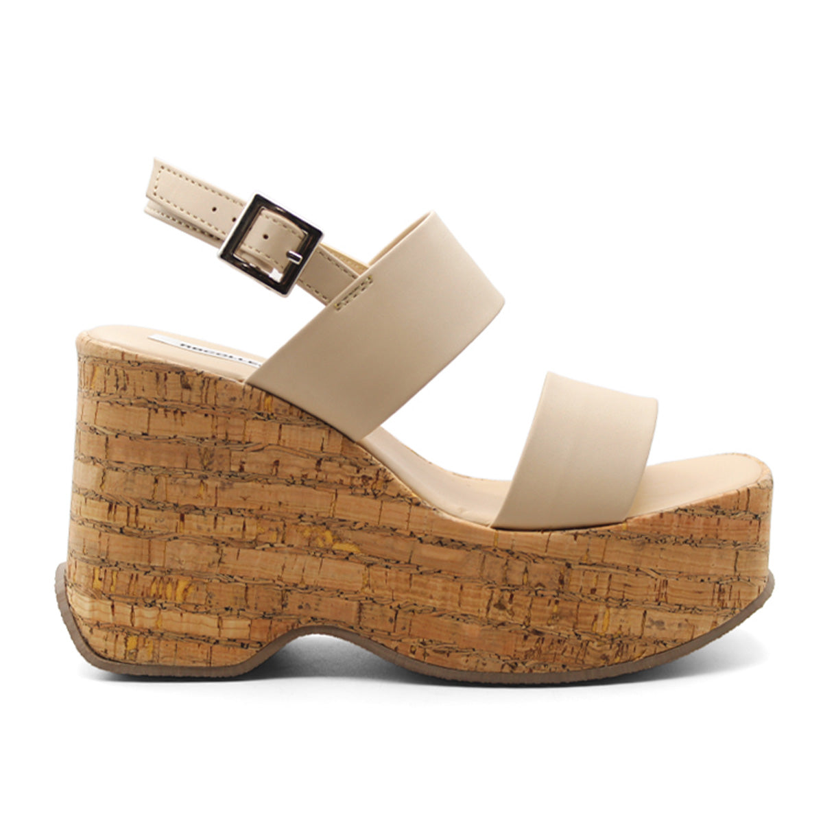 Foto 3 pulgar | Sandalias con Plataforma Rbcollection Exterior Piel Vegana Beige para Mujer