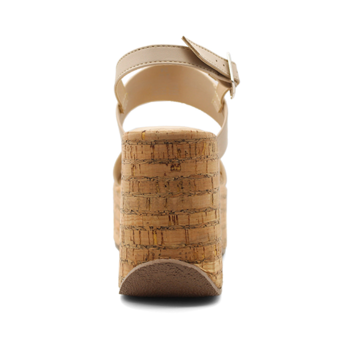 Foto 5 pulgar | Sandalias con Plataforma Rbcollection Exterior Piel Vegana Beige para Mujer