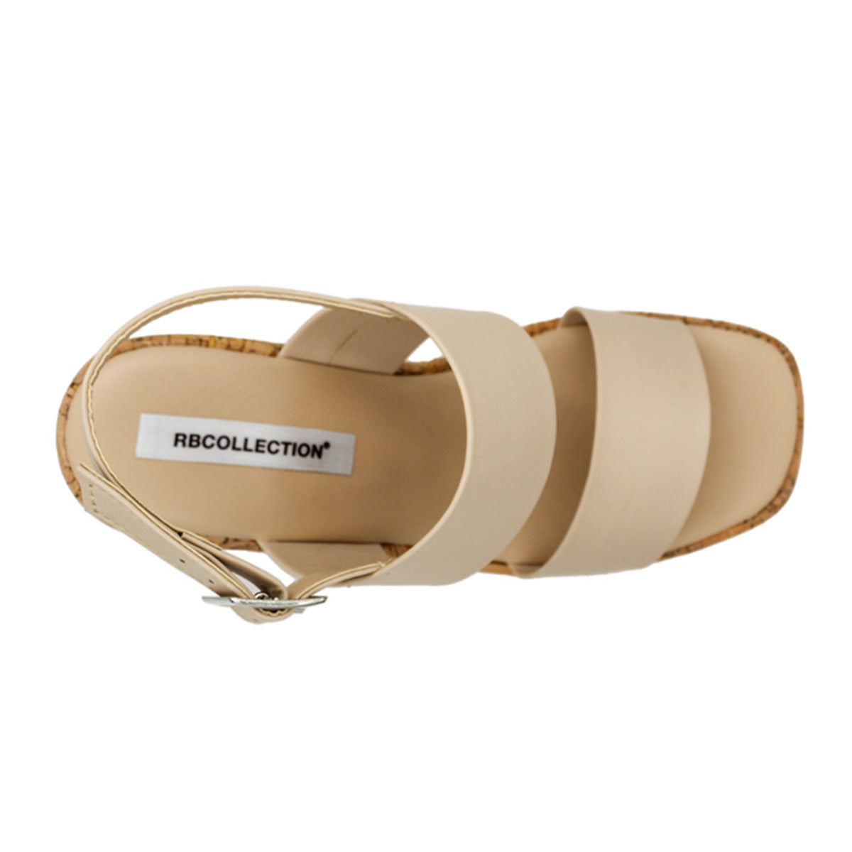 Foto 6 pulgar | Sandalias con Plataforma Rbcollection Exterior Piel Vegana Beige para Mujer