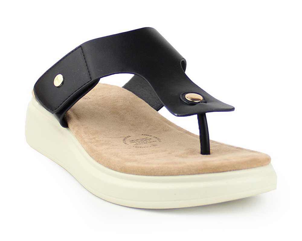 Foto 2 pulgar | Sandalia Lob Footwear Pu Negra para Mujer