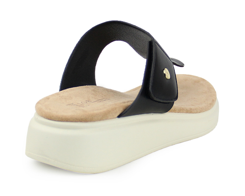 Foto 3 | Sandalia Lob Footwear Pu Negra para Mujer