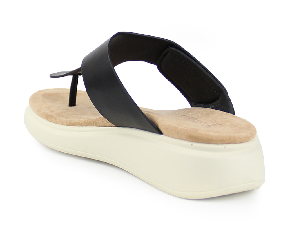 Foto 4 | Sandalia Lob Footwear Pu Negra para Mujer