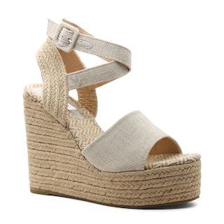 Foto 1 | Sandalias con Plataforma RBCollection Exterior Textil Beige para Mujer