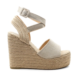Foto 2 | Sandalias con Plataforma RBCollection Exterior Textil Beige para Mujer