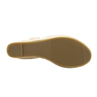 Foto 5 | Sandalias con Plataforma RBCollection Exterior Textil Beige para Mujer