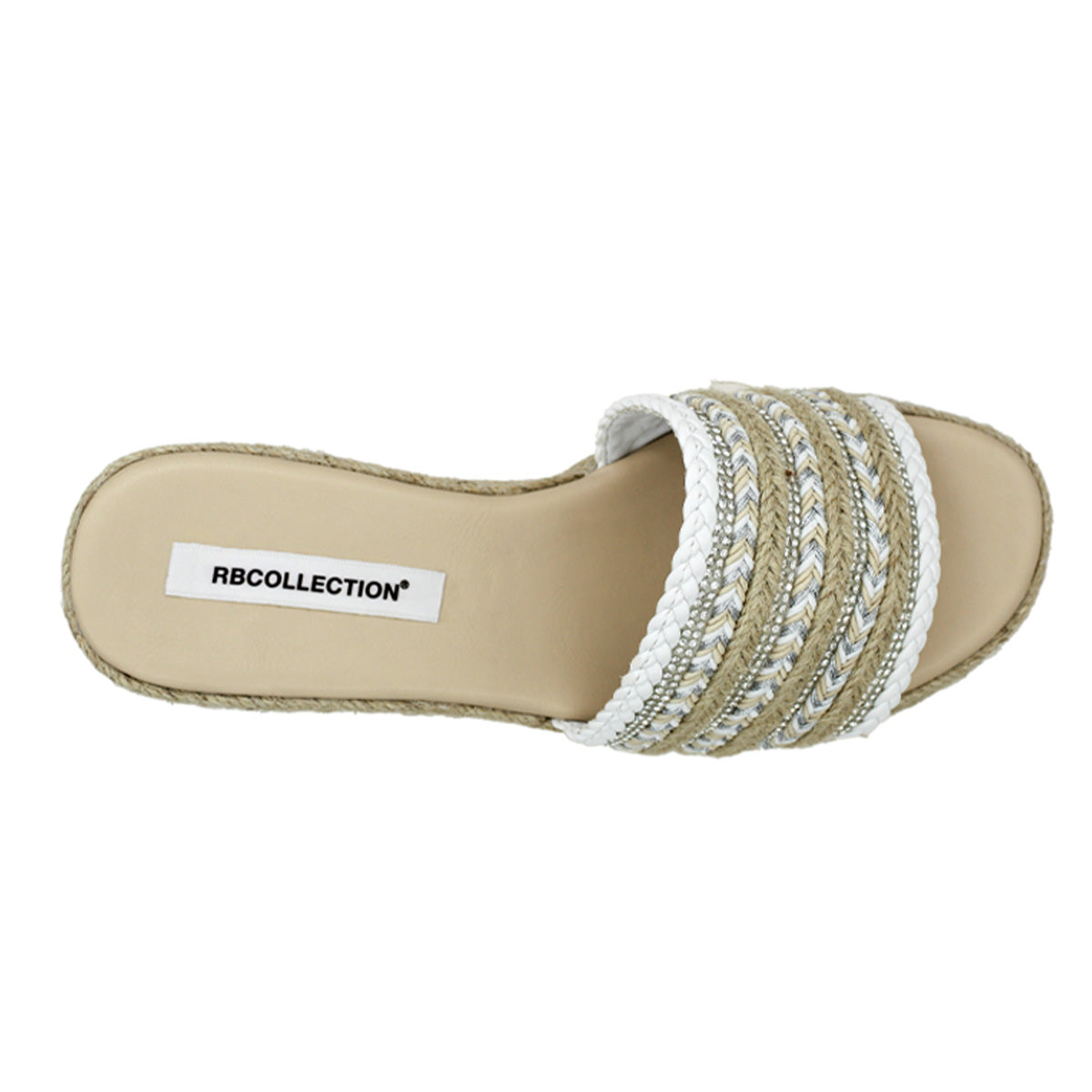 Foto 6 pulgar | Sandalias con Plataforma Rbcollection Blancas para Mujer