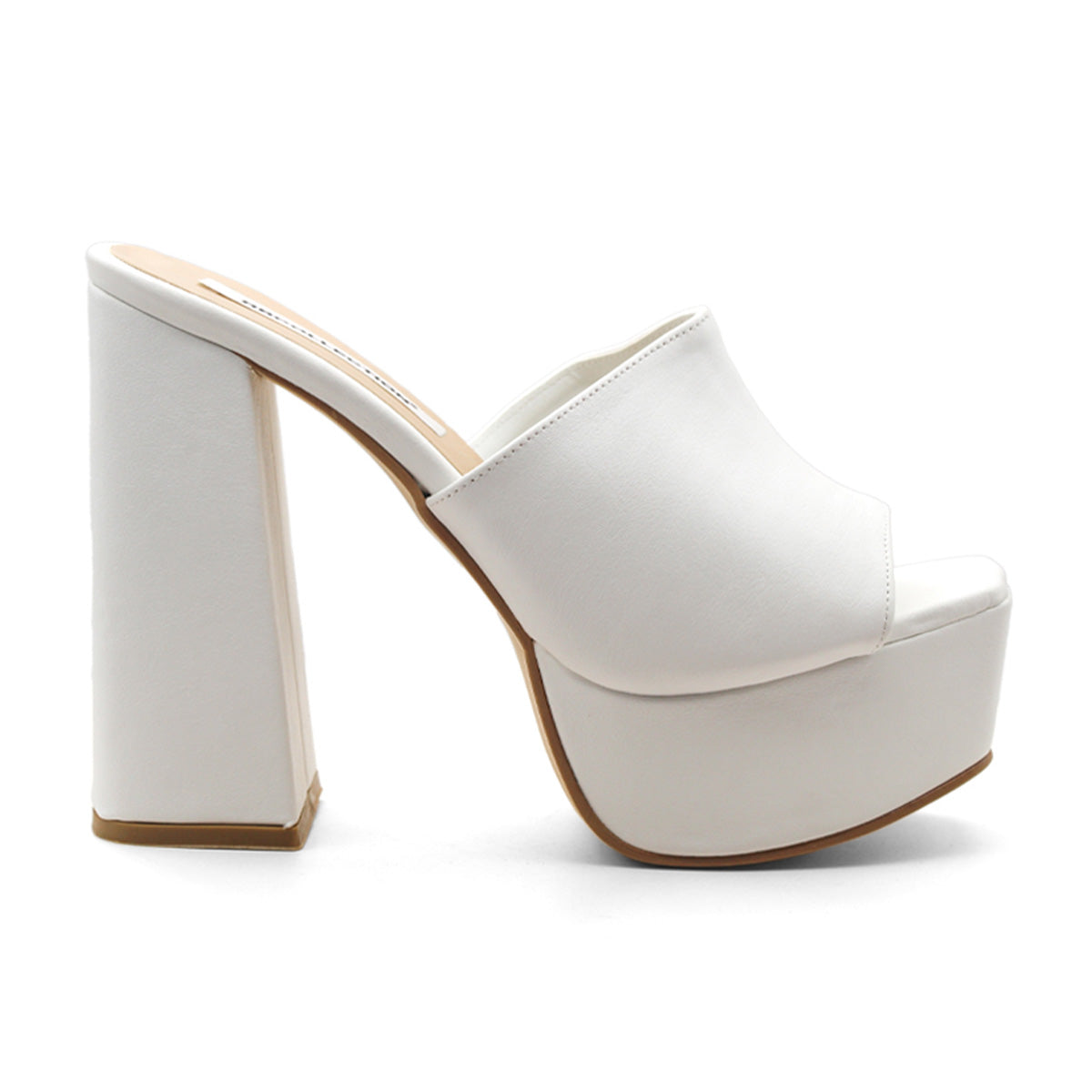 Foto 3 pulgar | Sandalia con Tacón Exterior Piel Vegana color Blanco De Rbcollection para Mujer
