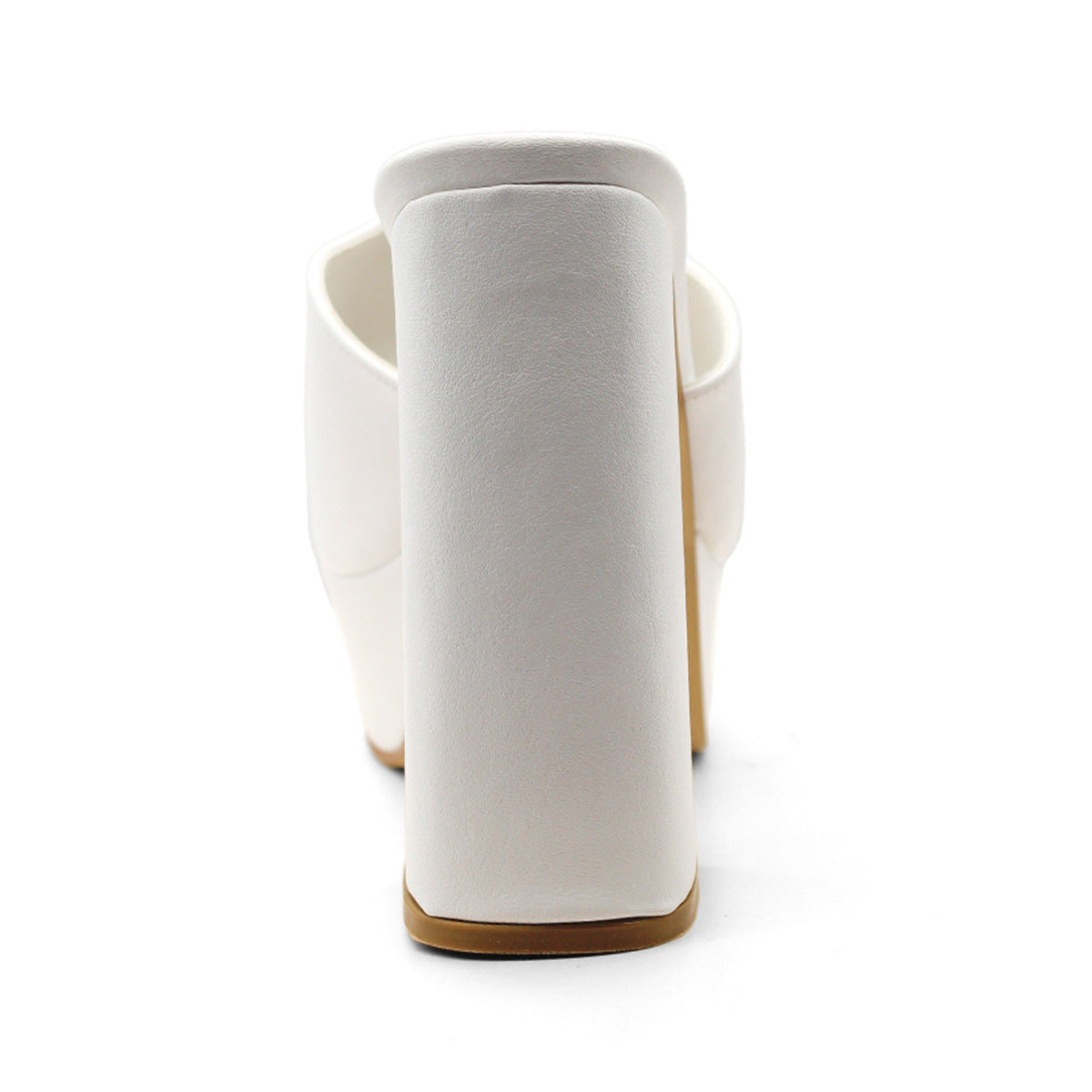 Foto 5 pulgar | Sandalia con Tacón Exterior Piel Vegana color Blanco De Rbcollection para Mujer