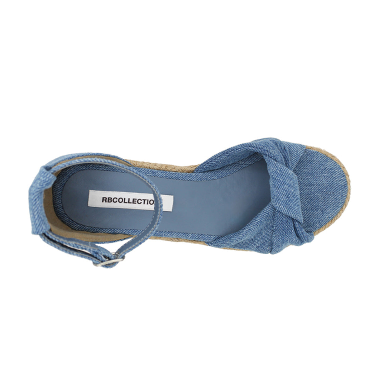 Foto 5 pulgar | Sandalias con Plataforma RBCollection Exterior Textil Azul para Mujer