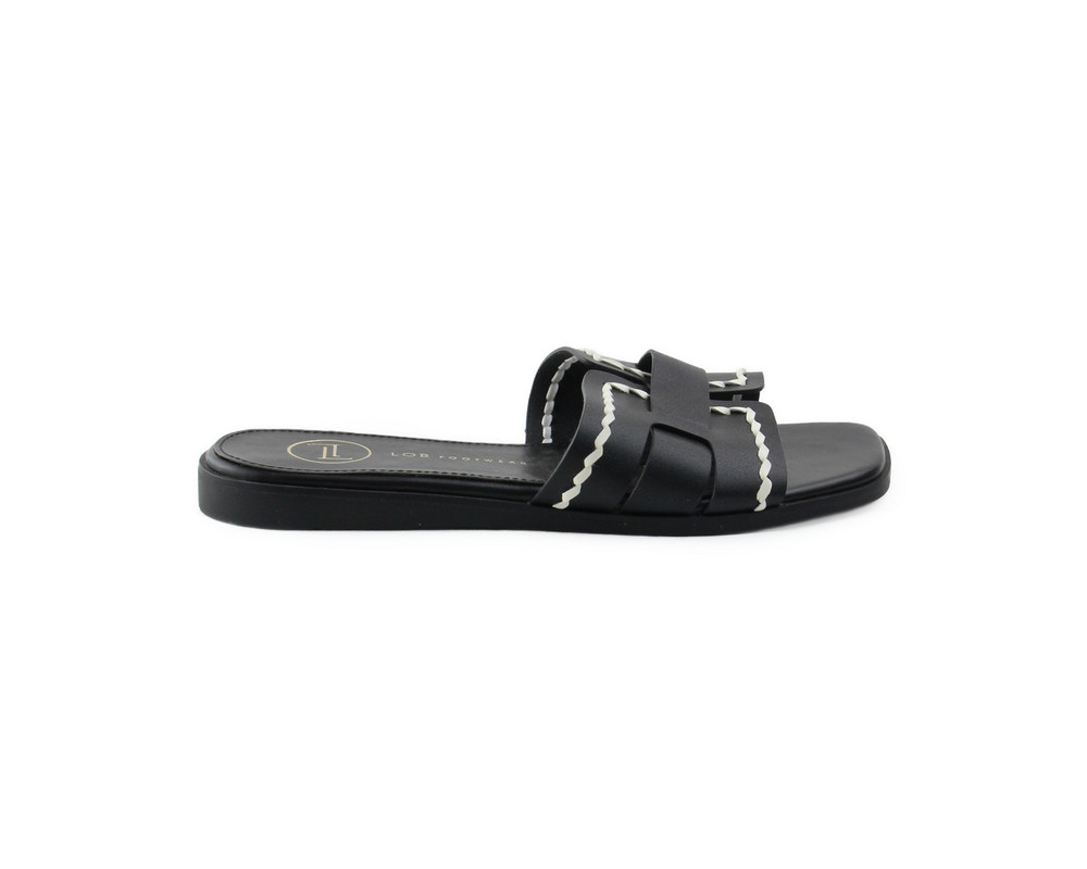 Foto 3 pulgar | Sandalia para Mujer Lob Footwear Pu Negro 59704066